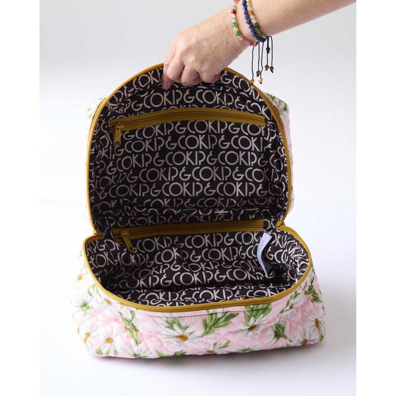 Kip&Co Sweet Daisy Quilted Cotton Toiletry Case image number 1